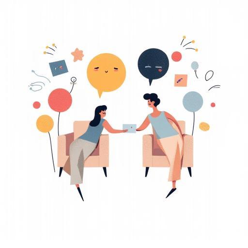 Illustration representing feedback and communication